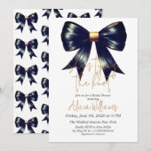 De Knoop Gold Black Bow Vrijgezellenfeest binden Kaart (Voorkant / Achterkant)