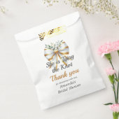 De Knoop Gouden Witte Boog Bloemen Vrijgezellenfee Bedankzakje (Gezegeld)