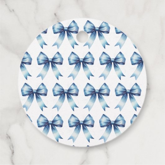 De Knoop Iets Blauw Bow Vrijgezellenfeest vastmake Bedankjes Labels (Achterkant)