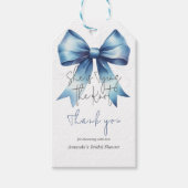 De Knoop Iets Blauw Bow Vrijgezellenfeest vastmake Cadeaulabel (Voorkant)