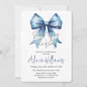 De Knoop Iets Blauw Bow Vrijgezellenfeest vastmake Kaart (Voorkant)