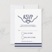 De knoop Kalligrafie RSVP vastbinden (Voorkant)