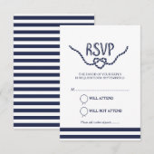 De knoop Kalligrafie RSVP vastbinden (Voorkant / Achterkant)