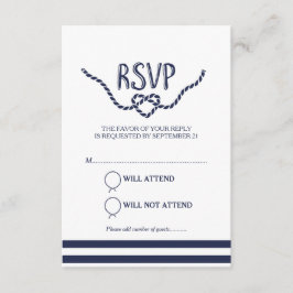 De knoop Kalligrafie RSVP vastbinden Kaartje