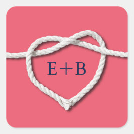 De Knoop Koraal Sticker vastbinden