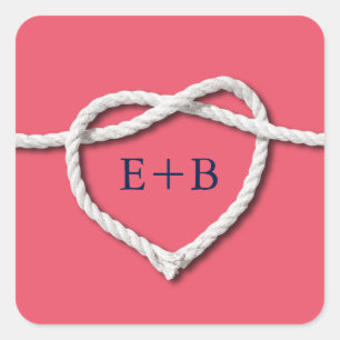 De Knoop Koraal Sticker vastbinden