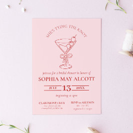 De knoop leggen Coquette Martini Bow Vrijgezellenf Kaart