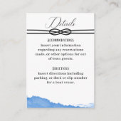 De knoop leggen op het jacht Ocean Blue Waterverf Informatiekaartje (Voorkant)