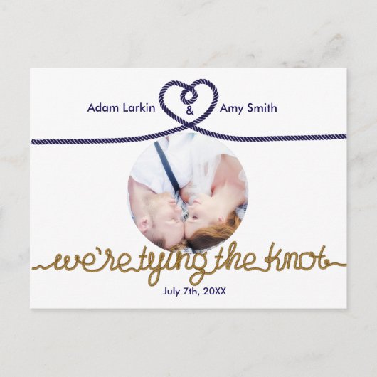 DE KNOOP Nautical Save Date Photo Briefkaart KOPPE (Voorkant)