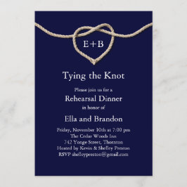 De Knoop Navy Repetitie Diner Uitnodiging