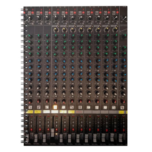 De knoop op de audiomixer notitieboek (Voorkant)
