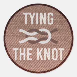 De Knoop Scout Patch Bruiloft Sticker Bruin binden