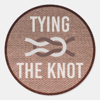 De Knoop Scout Patch Bruiloft Sticker Bruin binden