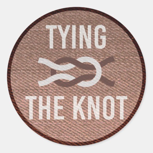 De Knoop Scout Patch Bruiloft Sticker Bruin binden (Voorkant)