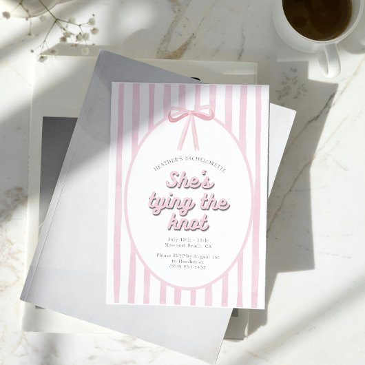De knoop strikken Bow Meisje Bachelorette Party Kaart