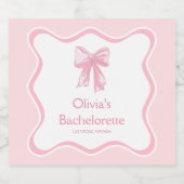 De Knoop Striktrekken Bachelorette Party Champagne Sparkling Wijnetiket (Enkel label)