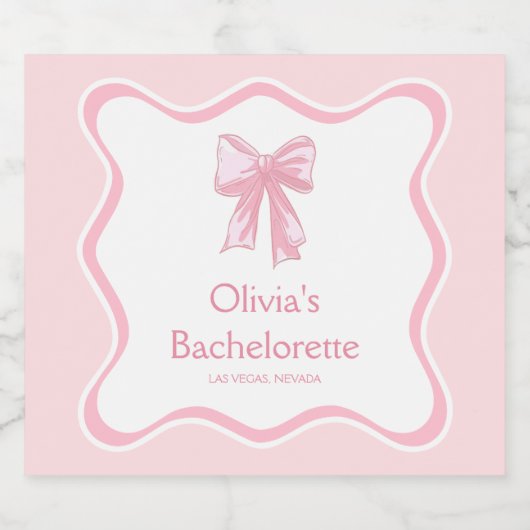 De Knoop Tien Bachelorette Party Champagne Sparkling Wijnetiket (Enkel label)