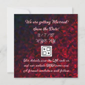 De Knoop Tien Roze Hart Rozenblaadjes Save The Date (Achterkant)