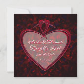 De Knoop Tien Roze Hart Rozenblaadjes Save The Date (Voorkant)