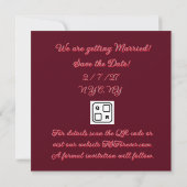 De Knoop Tien Roze Hart Rozenblaadjes Save The Date (Achterkant)