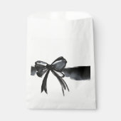 De Knoop Tijden Zwarte Waterverf Boog Moderne Trou Bedankzakje (Voorkant)