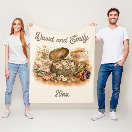 De knoop tin fleece deken (In situ)