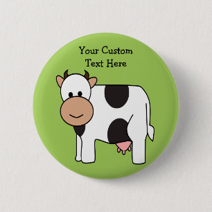 De knoop van de de douanetekst van de Illustratie  Ronde Button 5,7 Cm