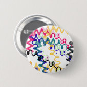 De Knoop van de Golf van Squiggle Ronde Button 5,7 Cm (Voorkant /achterkant)