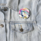 De Knoop van de Golf van Squiggle Ronde Button 5,7 Cm (In situ)