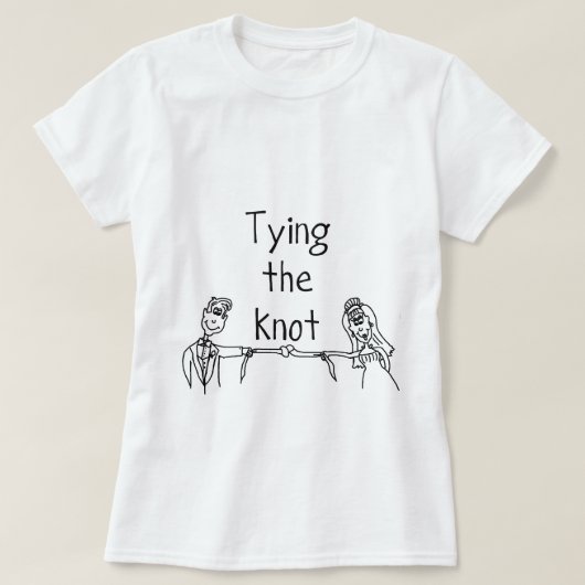 De knoop van het T-shirt vastbinden (Design voorkant)
