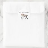 De knoop vastbinden ronde sticker (Tas)
