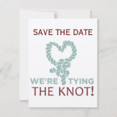 De knoop vastbinden save the date (Voorkant)