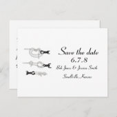 : De knoop vastbinden - Save the Date Aankondigingskaart (Voorkant / Achterkant)