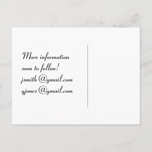 : De knoop vastbinden - Save the Date Aankondigingskaart (Achterkant)