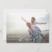 De knoop vastbinden | Weddenschap Sla de datum-fot Save The Date (Voorkant)