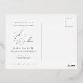 De knoop vastmaken! Prachtig goud op zwart Folie Uitnodiging Briefkaart (Achterkant)