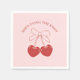 De knoop vastmaken Roze Coquette Papieren servette Servet