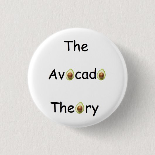 De knop Avocado Theory Ronde Button 3,2 Cm (Voorkant)