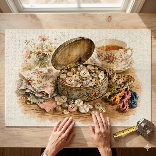 De knop blik puzzel