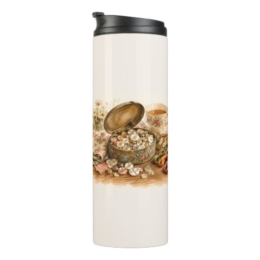 De knop blik thermotumbler thermosbeker (Geroteerd rechts)