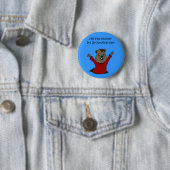 De knop op de grondhog ronde button 5,7 cm (In situ)