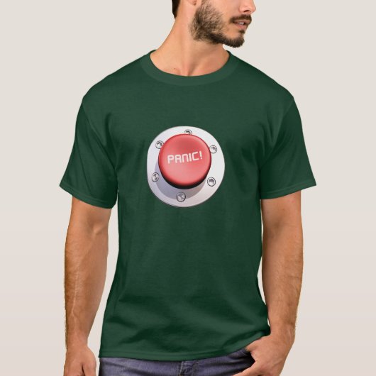 de knop PANIC T-shirt (Voorkant)