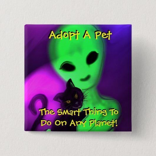 De knop Slim ding Vierkante Button 5,1 Cm (Voorkant)