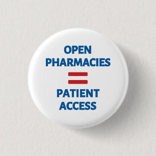 De knop Toegang patiënt voor apotheken openen Ronde Button 3,2 Cm