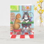 De Knop & Tony Notecard van de Manicure van de Kaart (Gele Bloem)