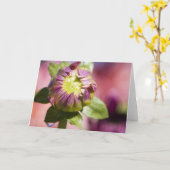 De knopwenskaart van de dahlia kaart (Gele Bloem)