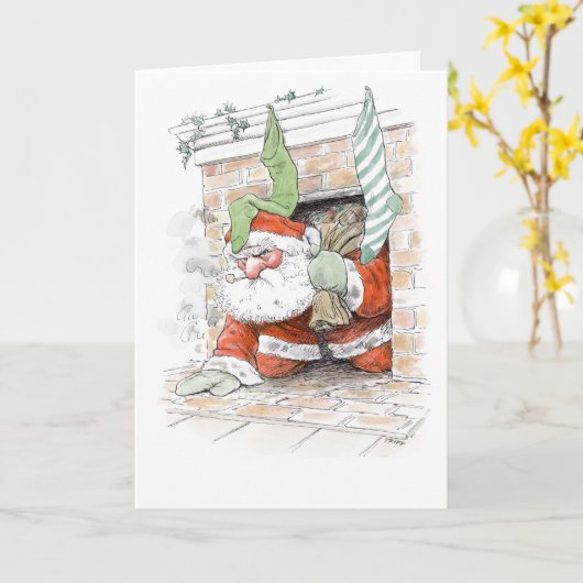 De knorrige Kerstkaart van de Kerstman Kaart (Gele Bloem)