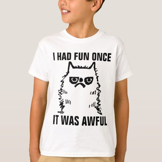 De knorrige T-shirts van de Kat voor Kinder (Voorkant)