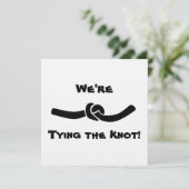 De Knot Engagement Party binden Kaart (Staand voorkant)