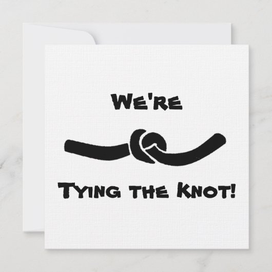 De Knot Engagement Party binden Kaart (Voorkant)